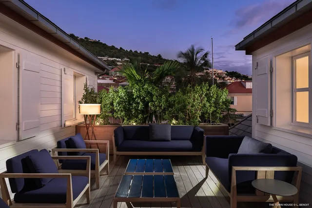 terrace at Villa The Town House in St Barts - St. Barts Villa Rental