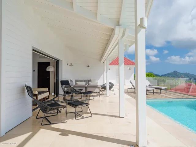 terrace at Villa The View in St Barts - St. Barts Villa Rental