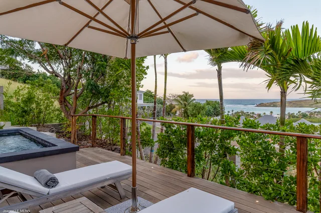 terrace at Villa Ti Rock in St Barts - St. Barts Villa Rental