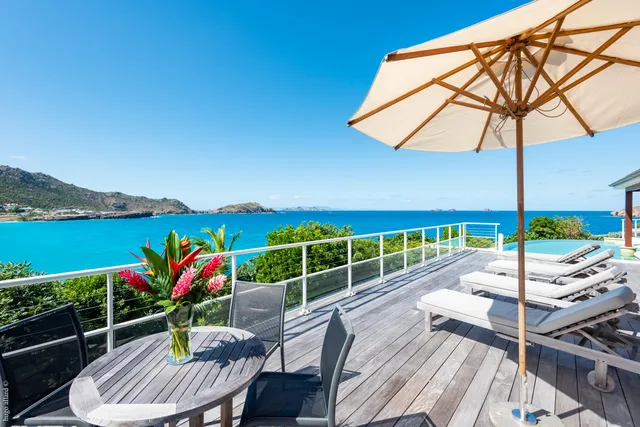 terrace at Villa Tichka in St Barts - St. Barts Villa Rental