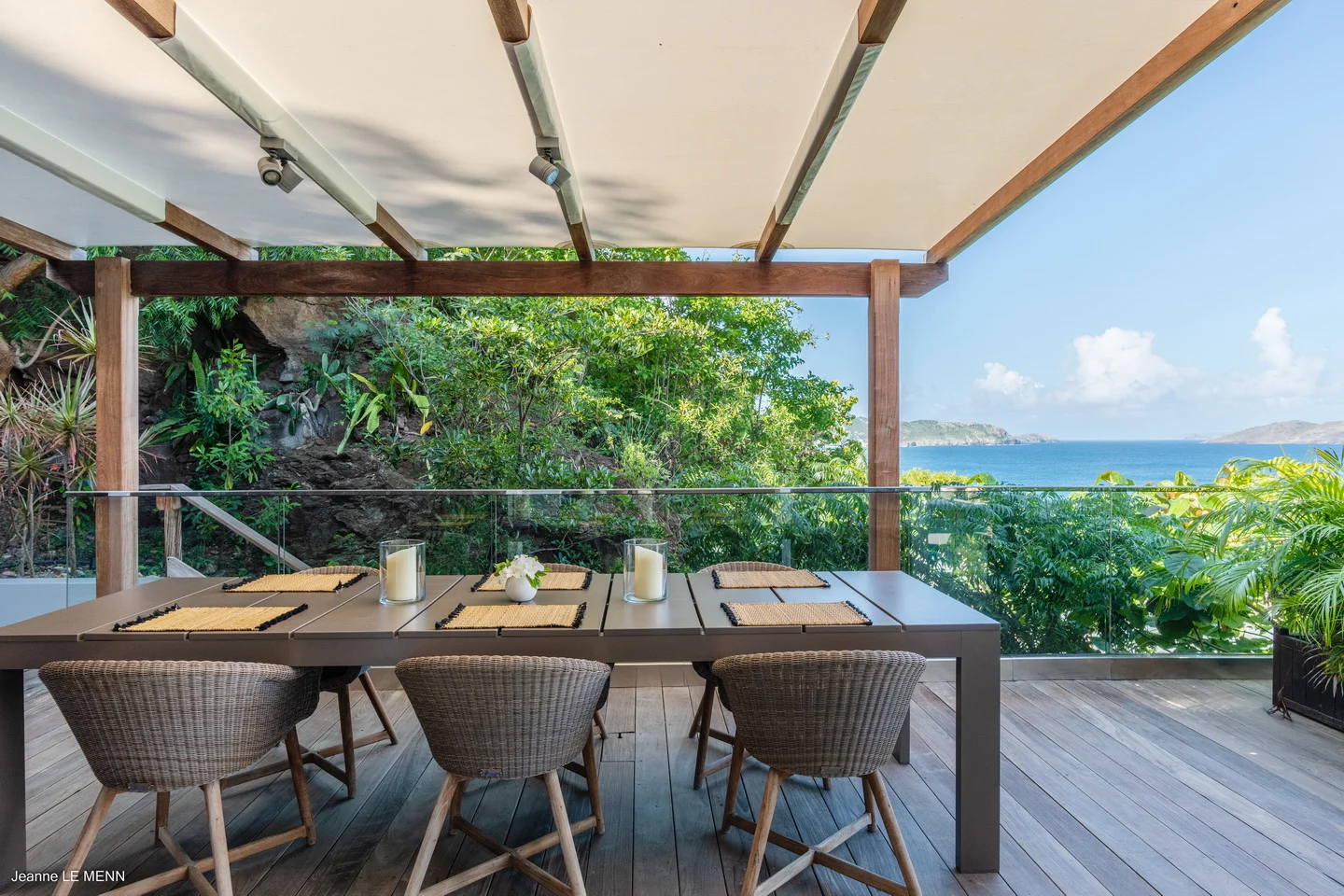 terrace at Villa Upside in St Barts - St Barts luxury vacation rental