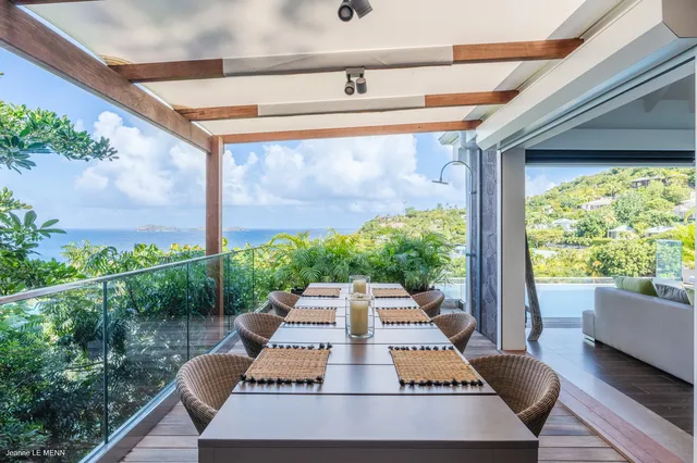 terrace at Villa Upside in St Barts - St. Barts Villa Rental