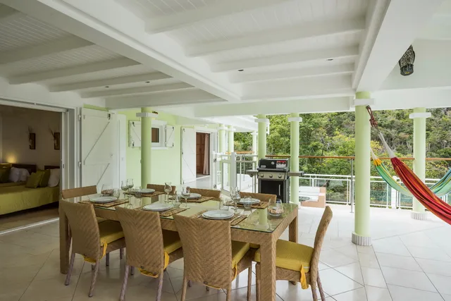 terrace at Villa Ushuaia in St Barts - St. Barth Villa Rental