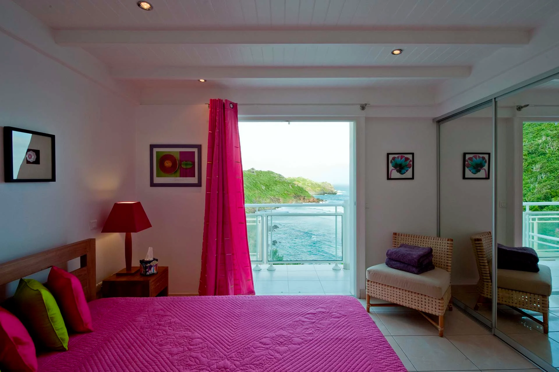 bedroom 02 ocean view at Villa Ushuaia in St Barts - St Barts luxury vacation rental