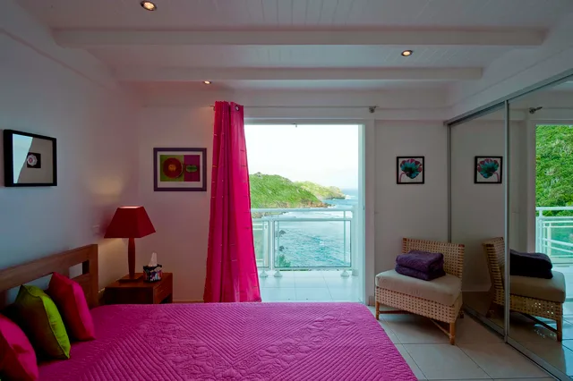bedroom 02 ocean view at Villa Ushuaia in Flamands - St Barts luxury vacation rental