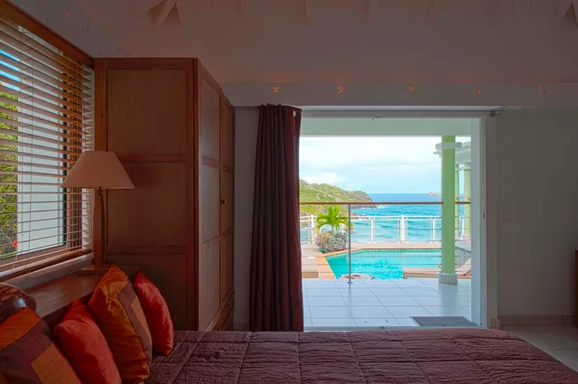 bedroom 04 ocean view at Villa Ushuaia in St Barts - St. Barts Villa Rental