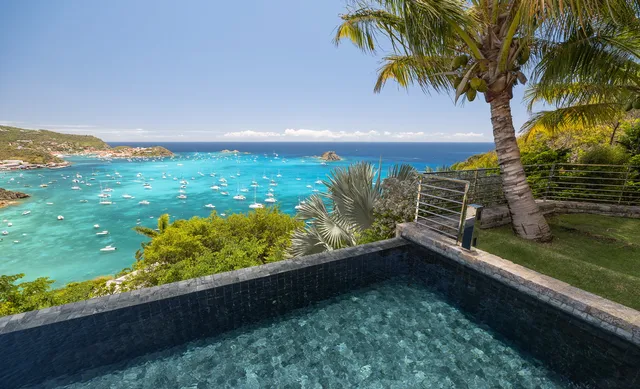 pool ocean view at Villa Utopic in St Barts - St. Barts Villa Rental