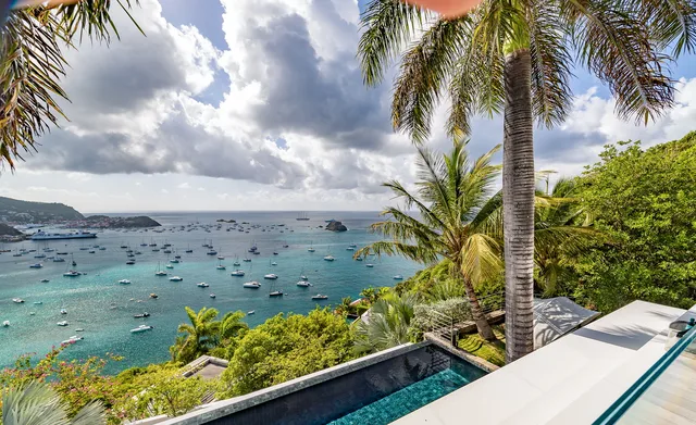 pool ocean view at Villa Utopic in St Barts - St. Barth Villa Rental
