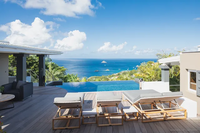 pool at Villa Vague Bleue in St Barts - St. Barts Villa Rental