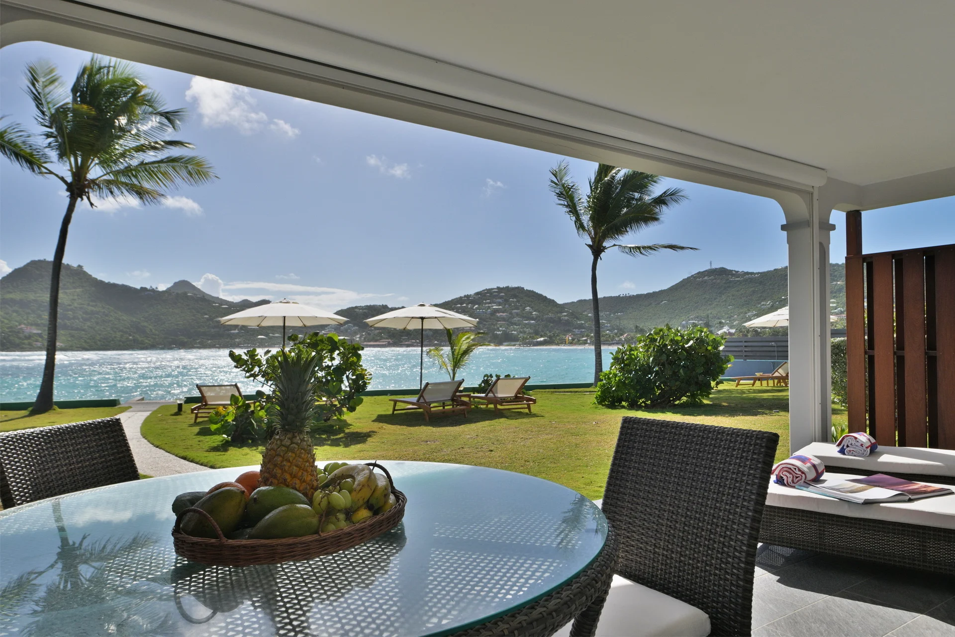 terrace at Villa Val André in St Barts - St Barts luxury vacation rental