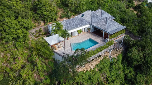 aerial at Villa Vi in St Barts - St. Barth Villa Rental