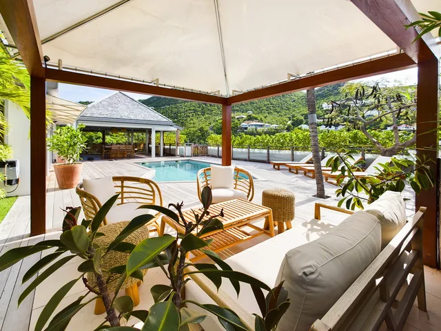 terrace at Villa Vi in St Barts - St. Barts Villa Rental