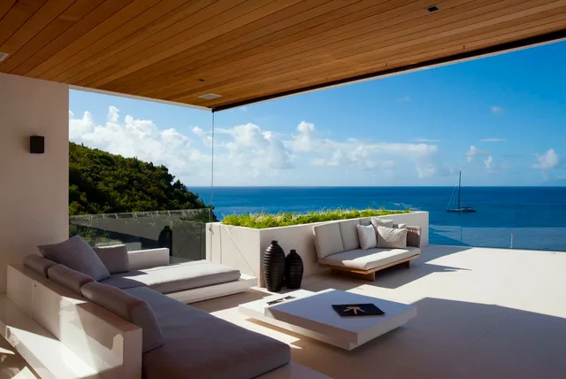 Outside Living at Villa Vitti in St Barts - St. Barts Villa Rental