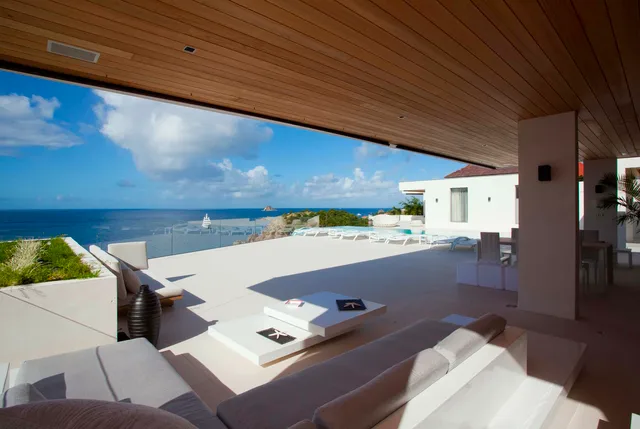 Outside Living at Villa Vitti in St Barts - St. Barth Villa Rental