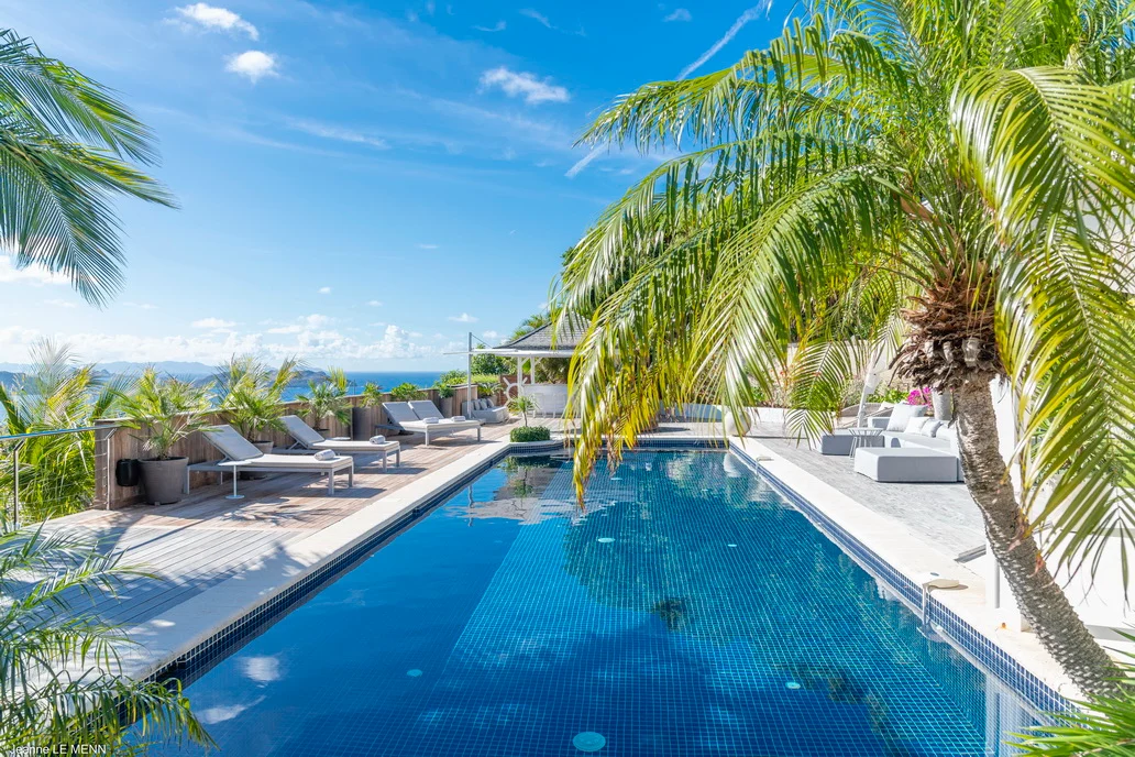 pool ocean view at Villa White Sun in St Barts - St Barts luxury vacation rental