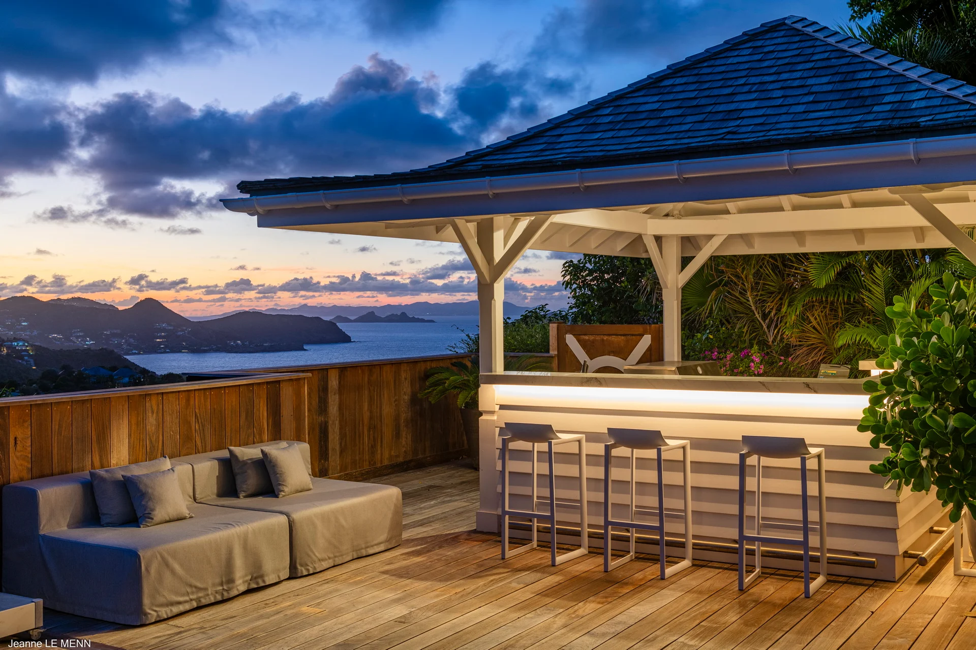 terrace at Villa White Sun in St Barts - St Barts luxury vacation rental