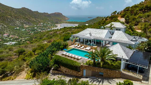Note - Aerial view at Villa Wine Note in St Barts - St. Barts Villa Rental